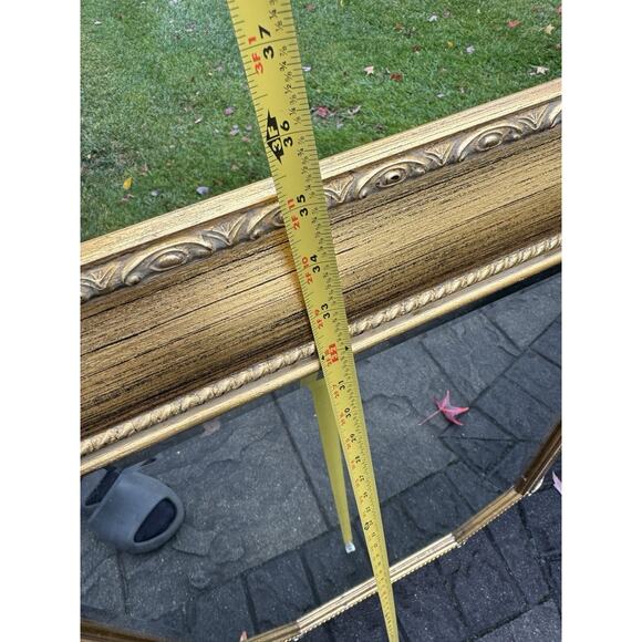 Bombay Co. Allegro Beveled Wall Mirror Italy Made Gold Wood Frame 35x27” - Picture 9 of 16